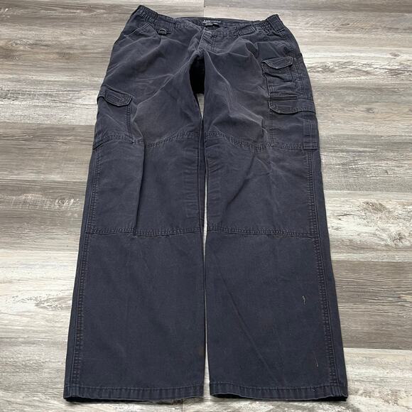 5.11 Tactical Series Blue Mens 36x32 Double Knee Canvas Work Utility Cargo Pants - Picture 1 of 12